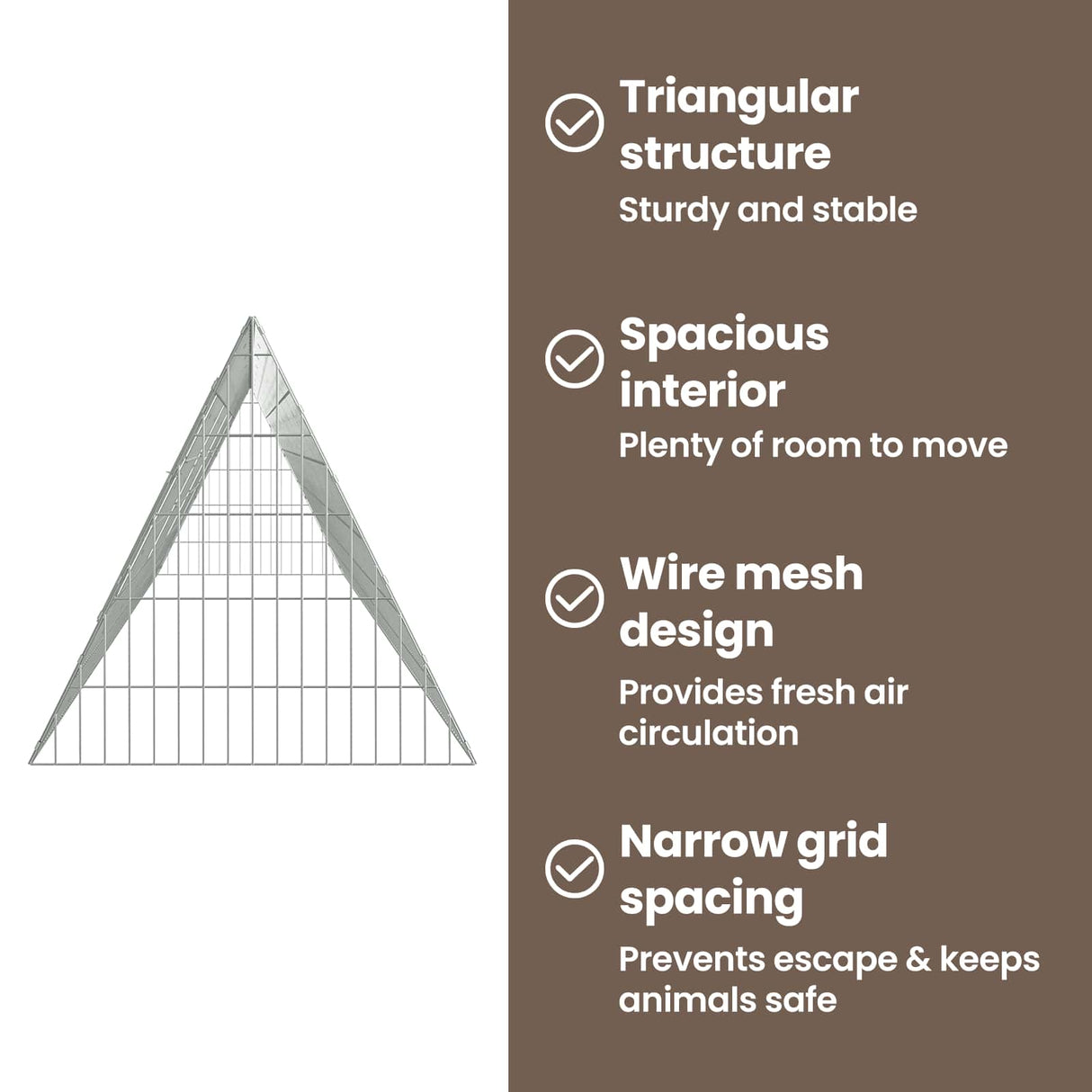 Rabbit Cage Silver 430 x 55 x 55 cm Galvanised Steel