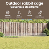 Rabbit Cage Silver 650 x 55 x 55 cm Galvanised Steel