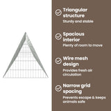 Rabbit Cage Silver 650 x 55 x 55 cm Galvanised Steel