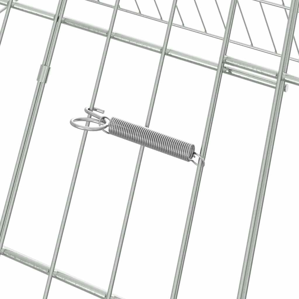 Rabbit Cage Silver 215 x 100 x 85 cm Galvanised Steel