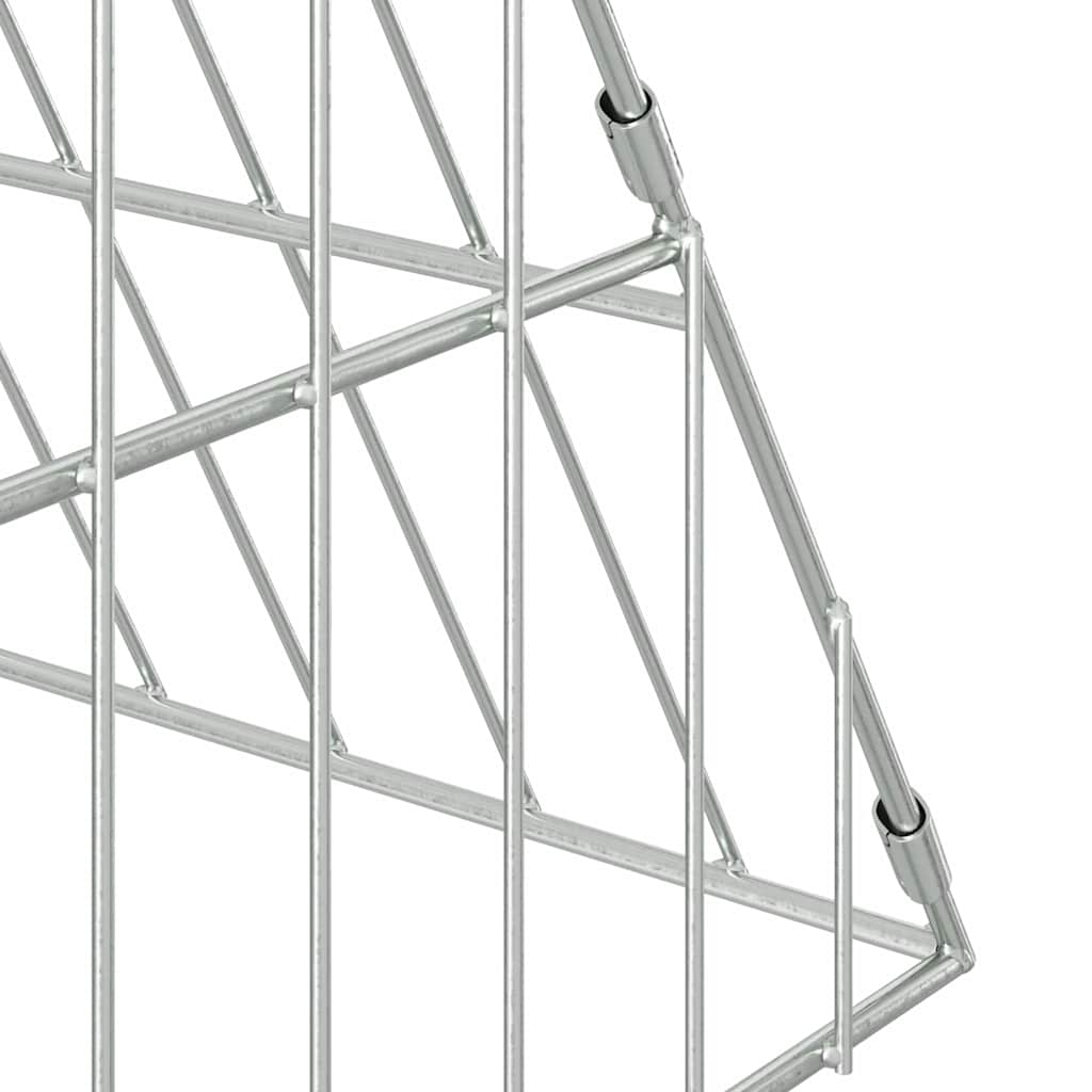 Rabbit Cage Silver 215 x 100 x 85 cm Galvanised Steel
