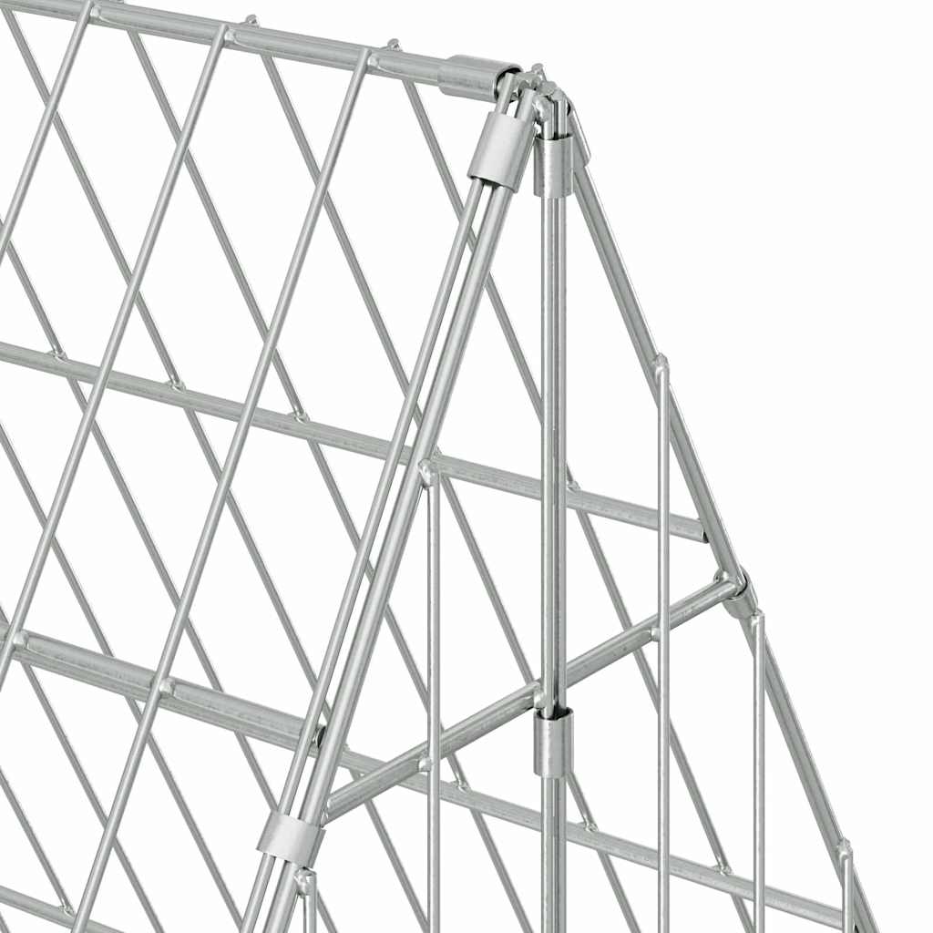 Rabbit Cage Silver 215 x 100 x 85 cm Galvanised Steel
