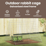 Rabbit Cage Silver 110 x 100 x 85 cm Galvanised Steel