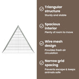 Rabbit Cage Silver 110 x 100 x 85 cm Galvanised Steel - Low Angle