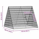 Rabbit Cage Silver 110 x 100 x 85 cm Galvanised Steel