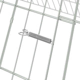 Rabbit Cage Silver 215 x 100 x 85 cm Galvanised Steel - Low Angle
