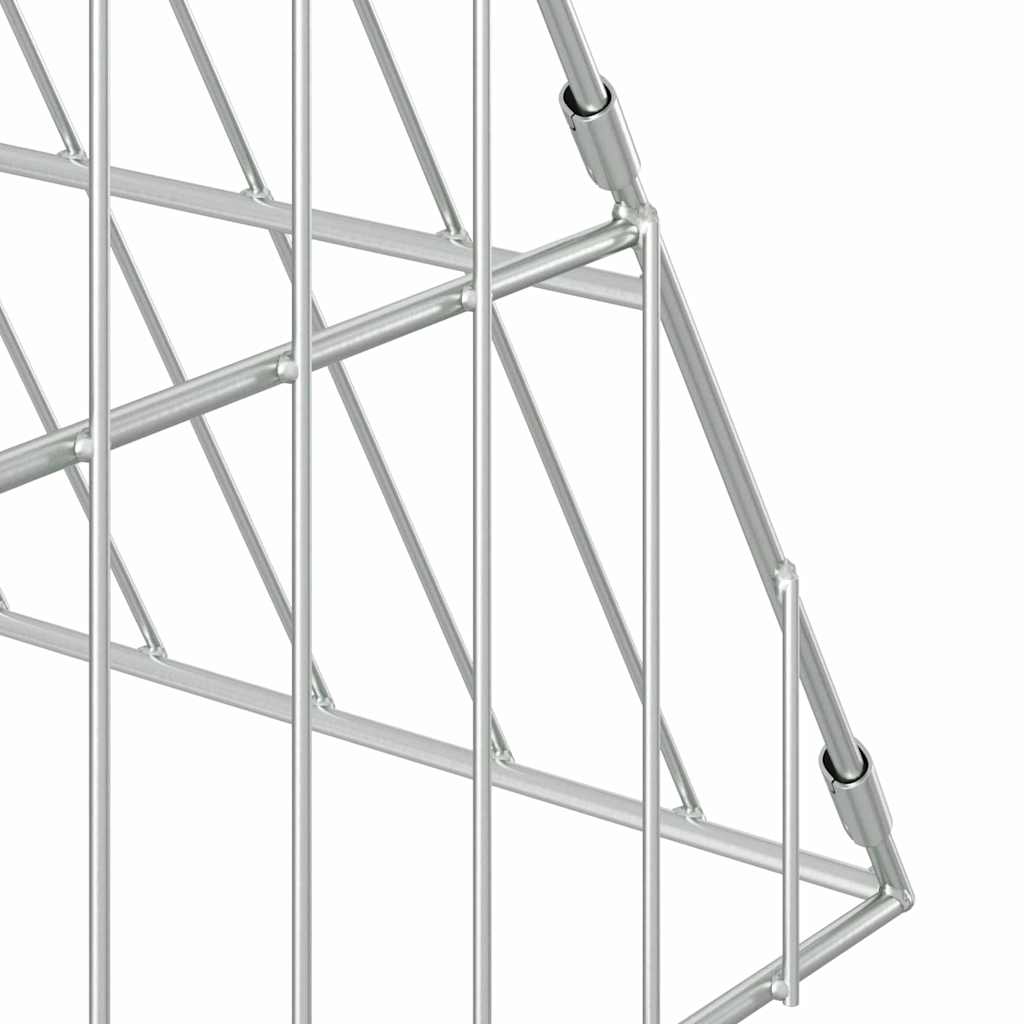 Rabbit Cage Silver 215 x 100 x 85 cm Galvanised Steel