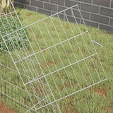Rabbit Cage Silver 215 x 100 x 85 cm Galvanised Steel - Top-Down View