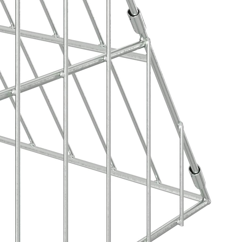 Rabbit Cage Silver 215 x 100 x 85 cm Galvanised Steel