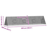 Rabbit Cage Silver 430 x 100 x 85 cm Galvanised Steel