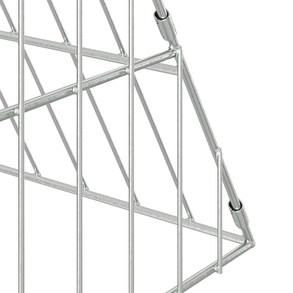 Rabbit Cage Silver 215 x 100 x 85 cm Galvanised Steel