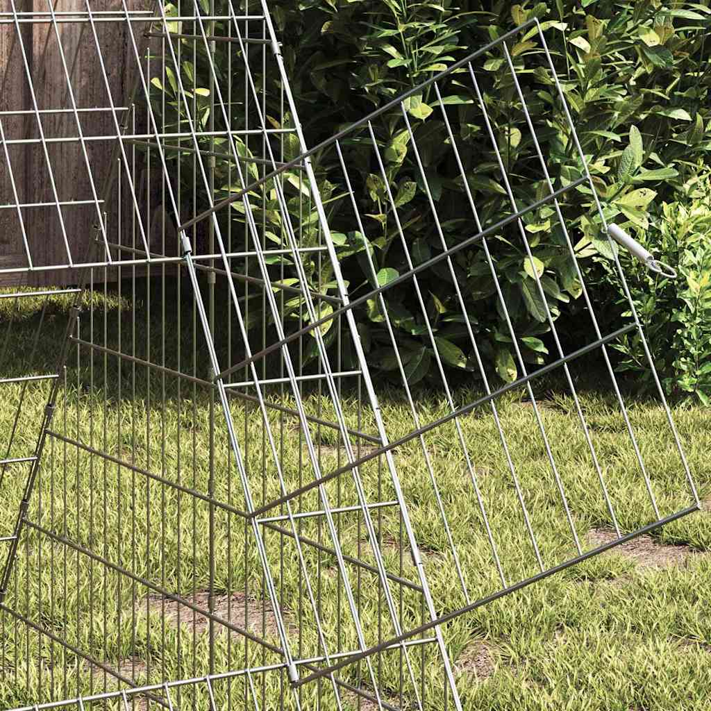 Rabbit Cage Silver 215 x 100 x 85 cm Galvanised Steel