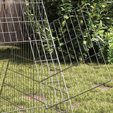 Rabbit Cage Silver 215 x 100 x 85 cm Galvanised Steel - Top-Down View