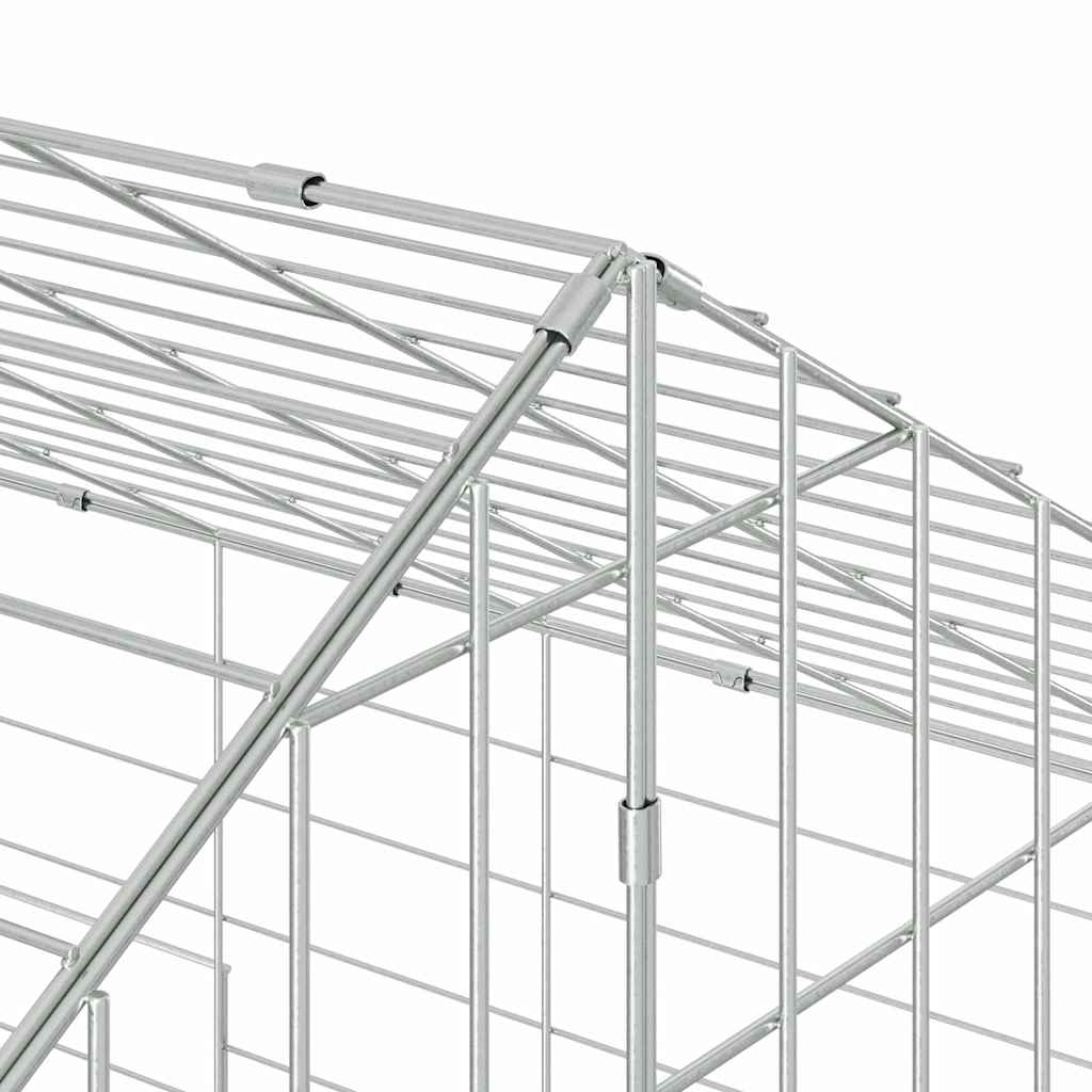 Rabbit Cage Silver 400 x 78 x 78 cm Galvanised Steel