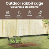 Rabbit Cage Silver 100 x 78 x 78 cm Galvanised Steel