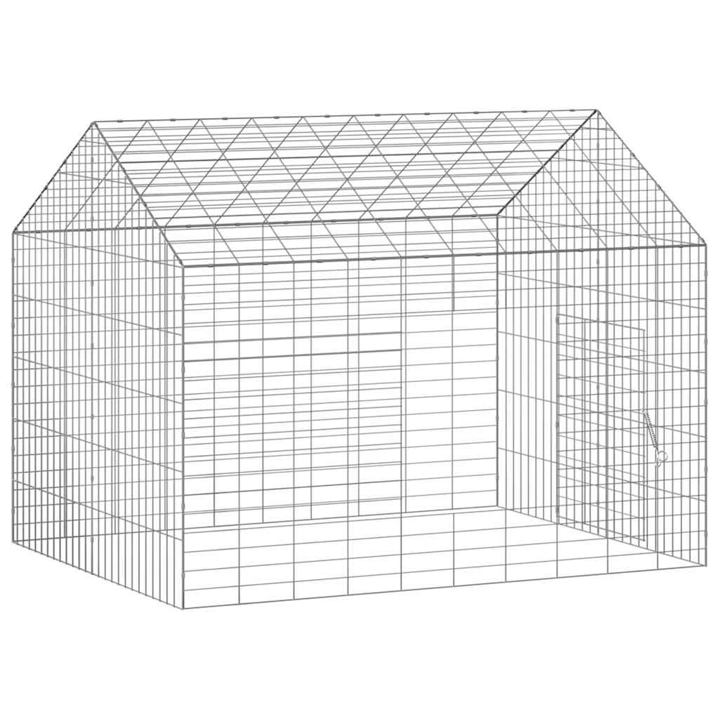 Rabbit Cage Silver 400 x 78 x 78 cm Galvanised Steel