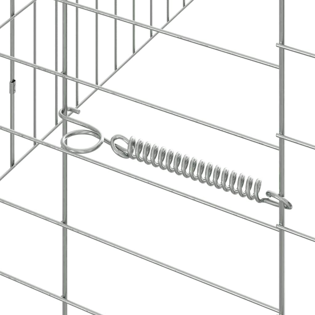Rabbit Cage Silver 200 x 78 x 78 cm Galvanised Steel