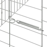 Rabbit Cage Silver 200 x 78 x 78 cm Galvanised Steel