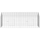 Rabbit Cage Silver 200 x 78 x 78 cm Galvanised Steel