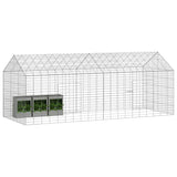 Rabbit Cage Silver 200 x 78 x 78 cm Galvanised Steel