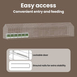 Rabbit Cage Silver 400 x 78 x 78 cm Galvanised Steel - Extra Image