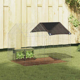 Rabbit Cage Silver 100 x 78 x 78 cm Galvanised Steel