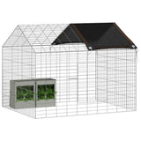 Rabbit Cage Silver 100 x 78 x 78 cm Galvanised Steel