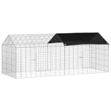 Rabbit Cage Silver 200 x 78 x 78 cm Galvanised Steel