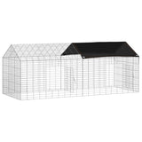 Rabbit Cage Silver 200 x 78 x 78 cm Galvanised Steel