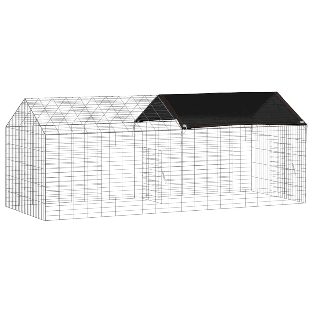 Rabbit Cage Silver 400 x 78 x 78 cm Galvanised Steel