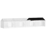 Rabbit Cage Silver 400 x 78 x 78 cm Galvanised Steel - 45-Degree Angle