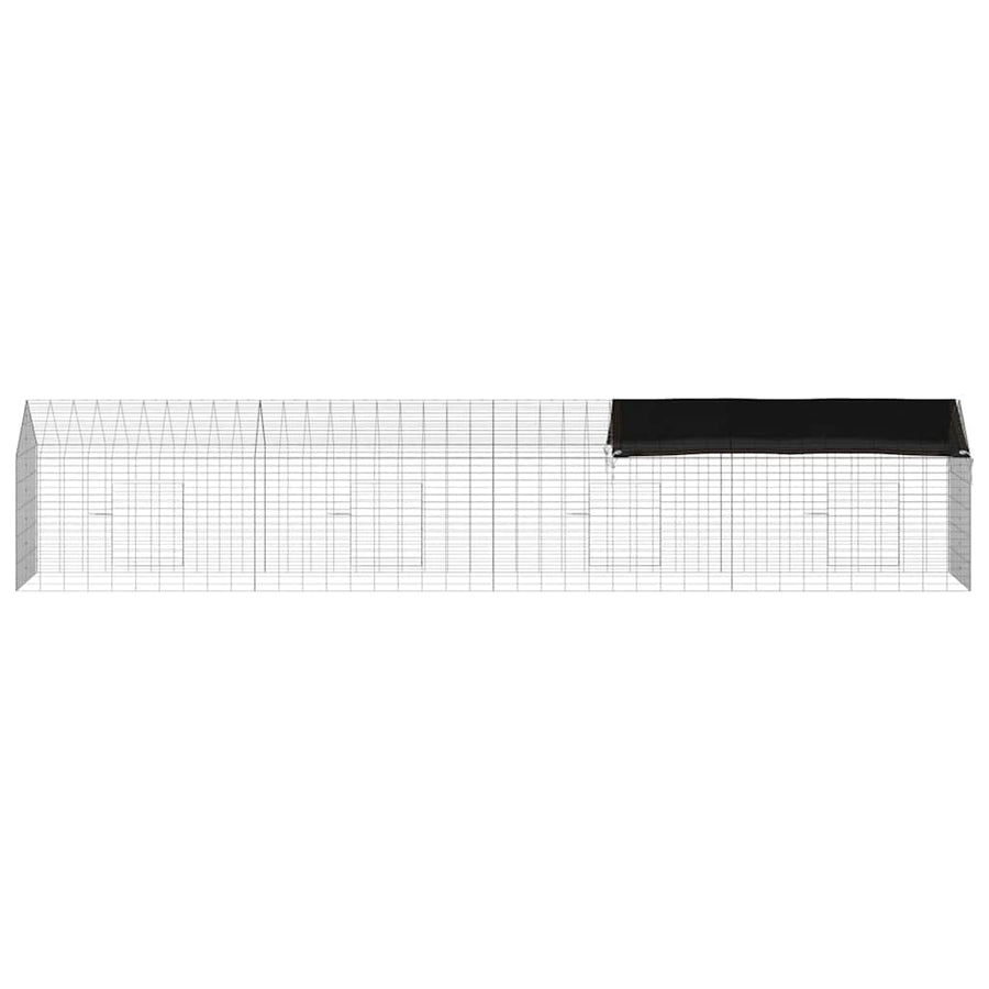 Rabbit Cage Silver 400 x 78 x 78 cm Galvanised Steel