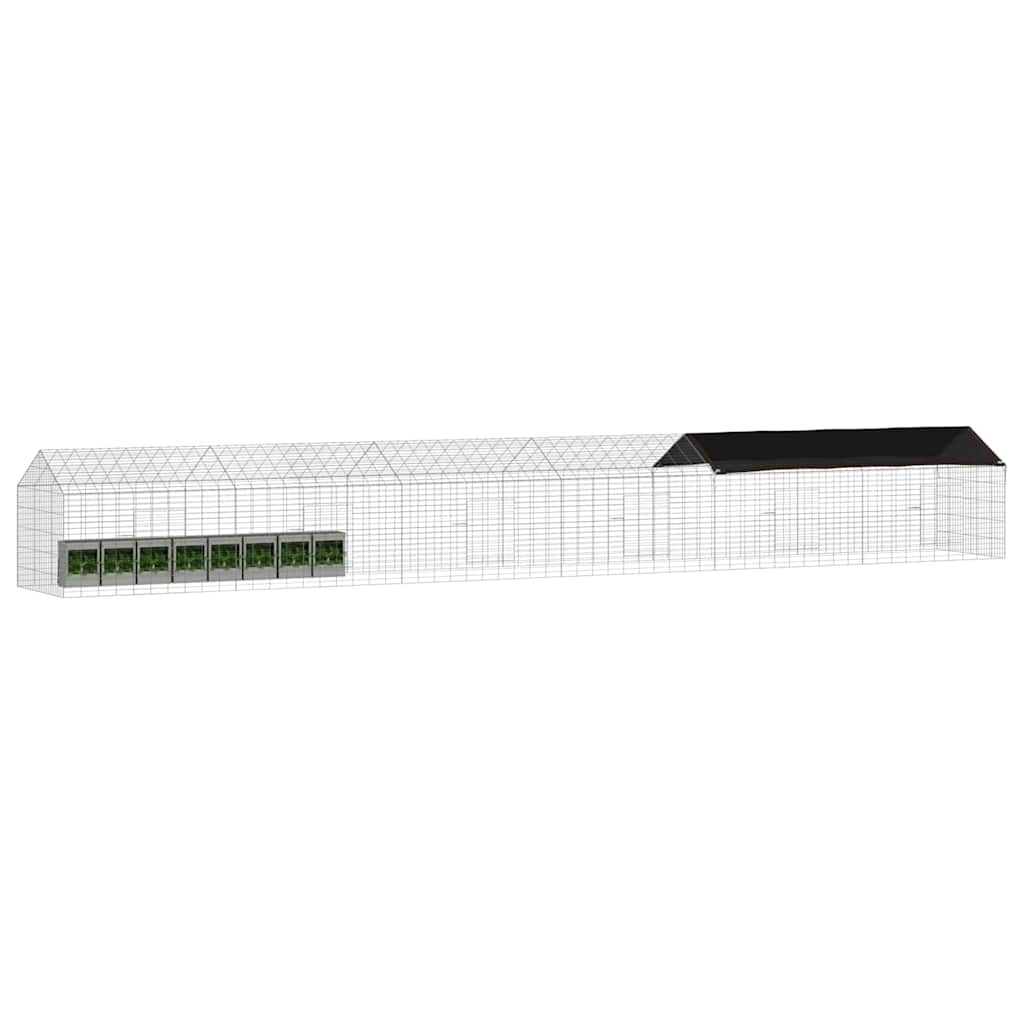 Rabbit Cage Silver 400 x 78 x 78 cm Galvanised Steel