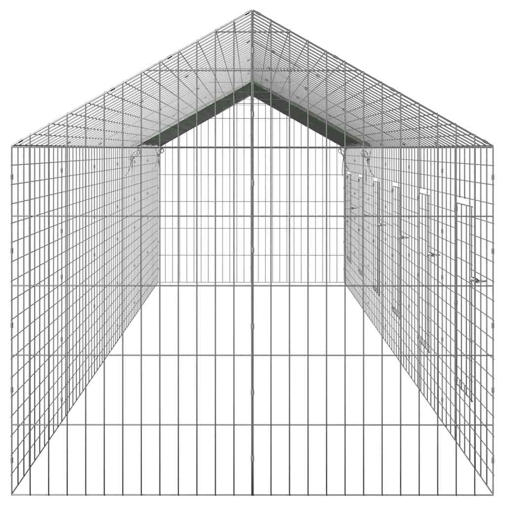 Rabbit Cage Silver 400 x 78 x 78 cm Galvanised Steel