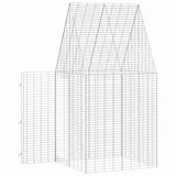 Rabbit Cage Silver 400 x 100 x 210 cm Galvanised Steel - Rear View
