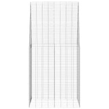 Rabbit Cage Silver 400 x 100 x 210 cm Galvanised Steel - Close-Up Angle