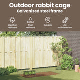 Rabbit Cage Silver 200 x 100 x 210 cm Galvanised Steel