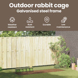 Rabbit Cage Silver 300 x 100 x 210 cm Galvanised Steel