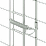 Rabbit Cage Silver 400 x 100 x 210 cm Galvanised Steel - Low Angle