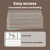 Rabbit Cage Silver 400 x 100 x 210 cm Galvanised Steel - Extra Image