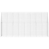 Rabbit Cage Silver 400 x 100 x 210 cm Galvanised Steel