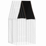 Rabbit Cage Silver 100 x 100 x 210 cm Galvanised Steel - Front View