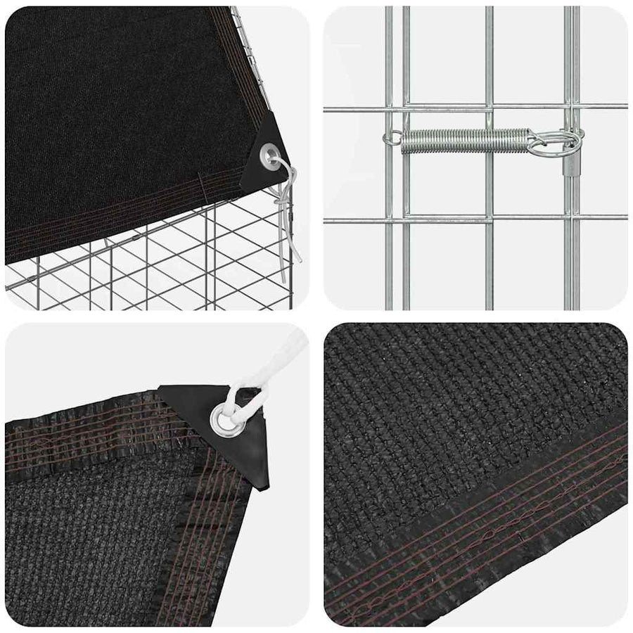 Rabbit Cage Silver 200 x 100 x 210 cm Galvanised Steel