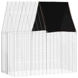 Rabbit Cage Silver 200 x 100 x 210 cm Galvanised Steel - Front View