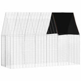 Rabbit Cage Silver 300 x 100 x 210 cm Galvanised Steel - Front View