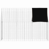 Rabbit Cage Silver 300 x 100 x 210 cm Galvanised Steel - Low Angle