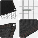 Rabbit Cage Silver 400 x 100 x 210 cm Galvanised Steel