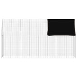 Rabbit Cage Silver 400 x 100 x 210 cm Galvanised Steel