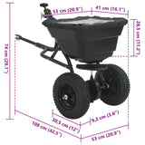 Spreader Black 53 x 108 x 74 cm PVC and Steel - Low Angle
