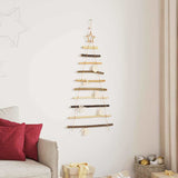 Christmas Tree with 30 LEDs Natural 90 cm Solid Ash wood - Side View